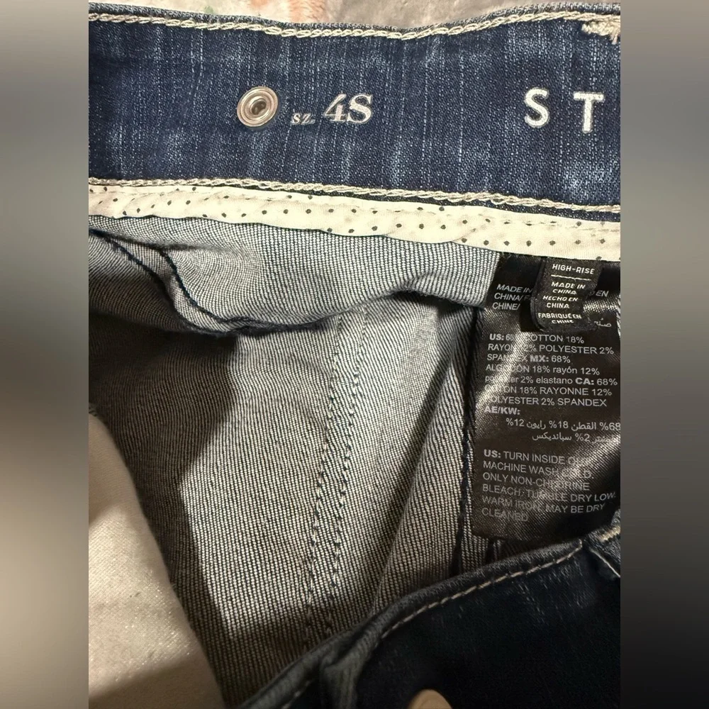 ~White House Black Market High Rise Straight Crop Blue Denim - Picture 9 of 9